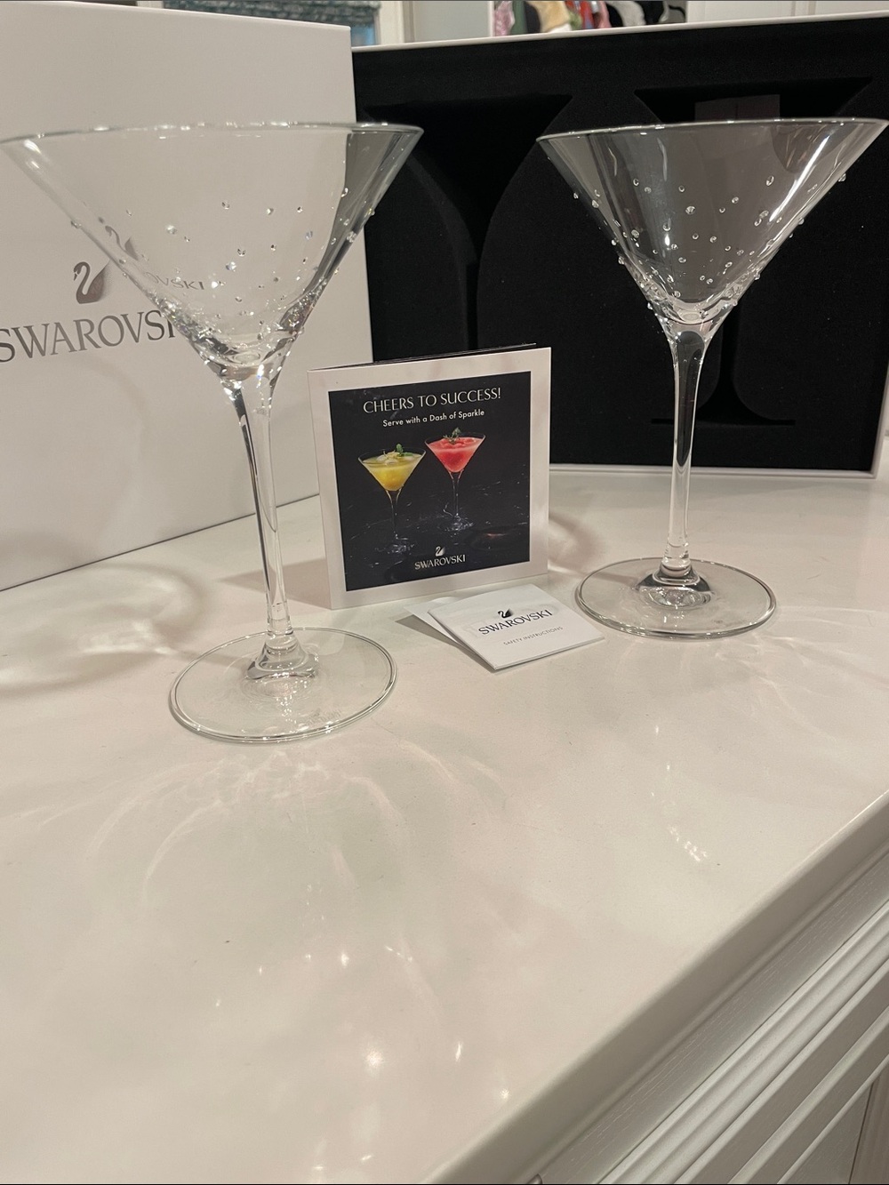 Swarovski Crystal Martini Glasses